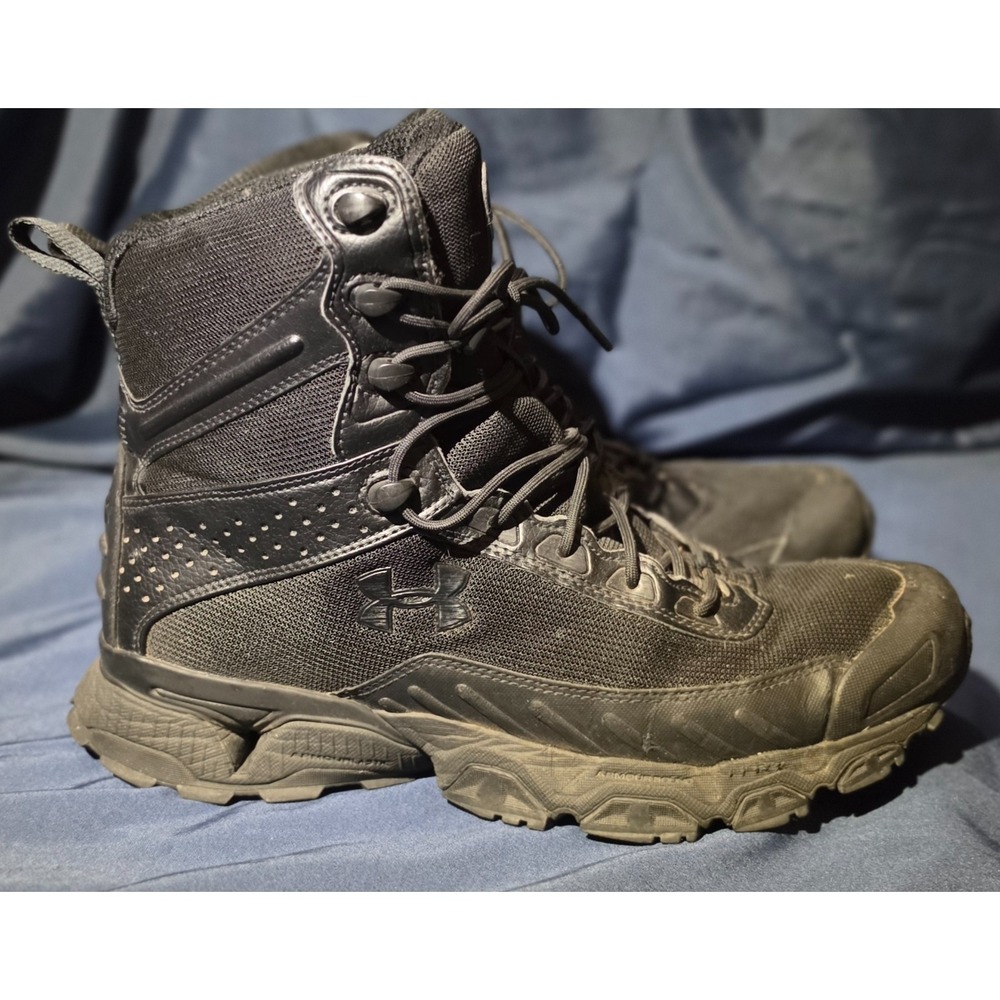 Under Armour Valsetz RTS 1.5 Tactical Boots Men 10.5 Black Lightweight Military - Picture 2 of 8